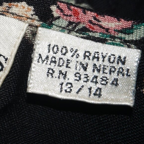 Vintage 80s Floral Midi Dress - Picture 6 of 8